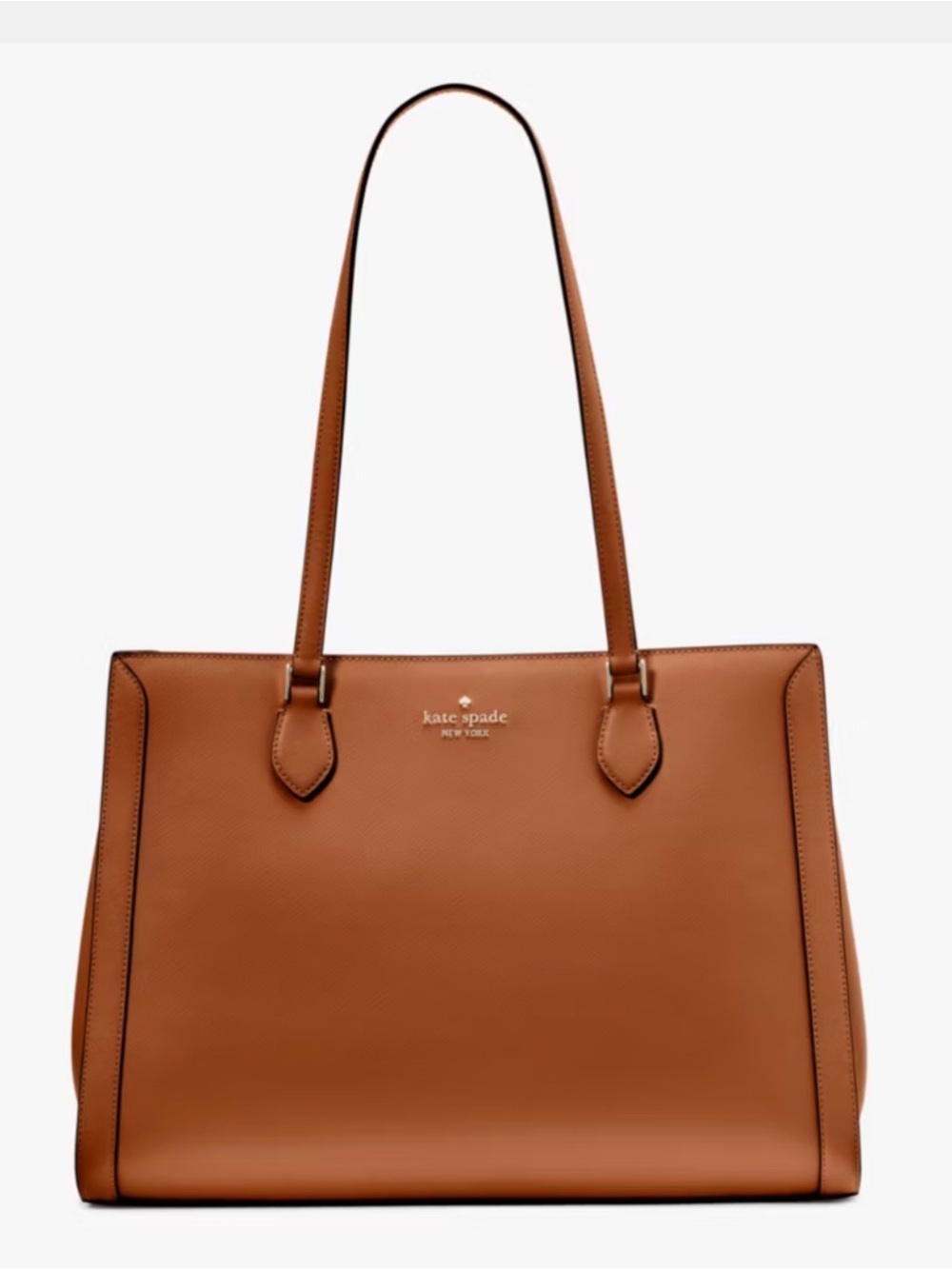 NEW W TAGS🥰KATE SPADE Madison East West Clay Leather Laptop Tote